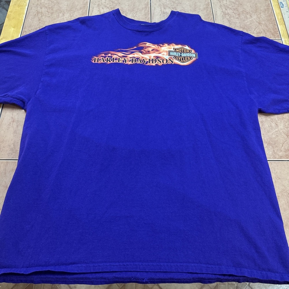 Harley Davidson Minneapolis Twin Cities T-Shirt Viking Flame Purple Mens Sz XXL